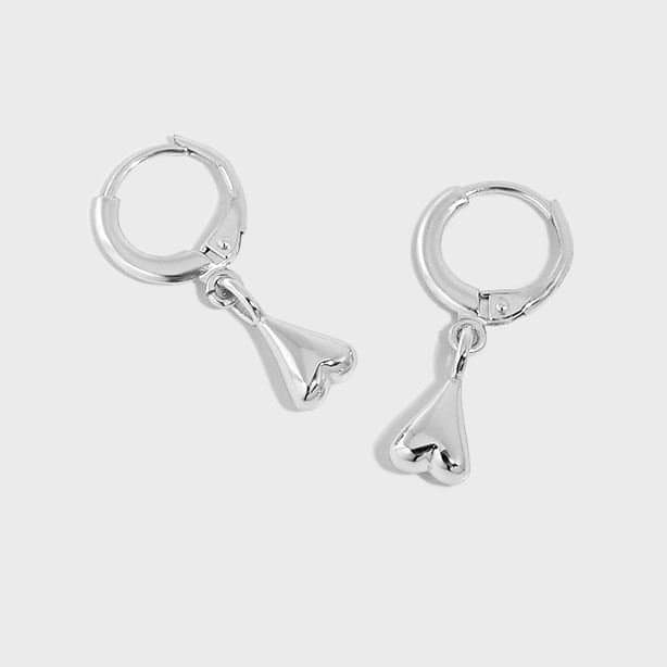 Girl Hearts 925 Sterling Silver Hoop Earrings