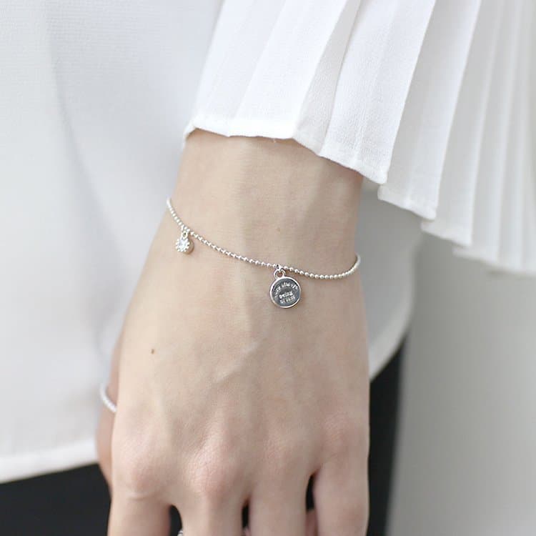 CZ Love Letters 925 Sterling Silver Bracelet