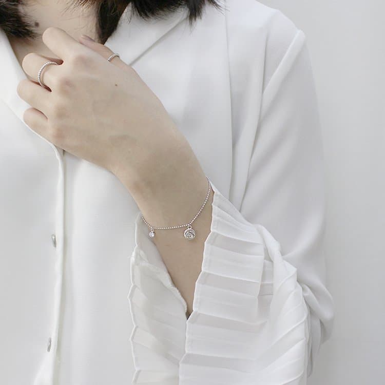 CZ Love Letters 925 Sterling Silver Bracelet