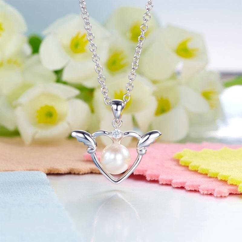 Kids Angel Heart Pendant Necklace