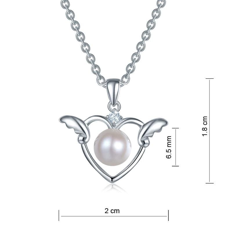 Kids Angel Heart Pendant Necklace