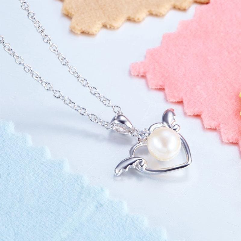 Kids Angel Heart Pendant Necklace
