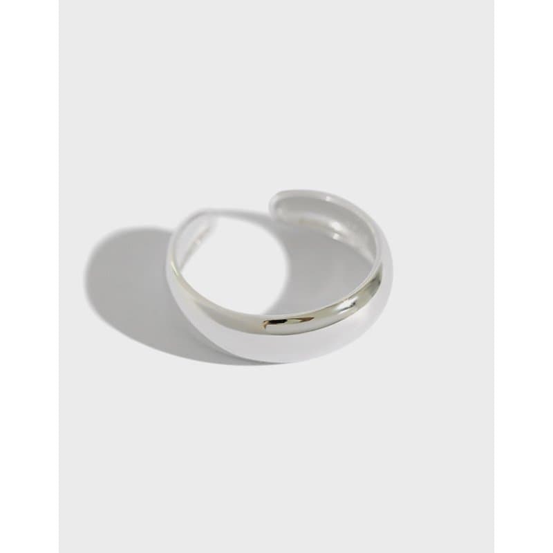 Minimalist Geometric 925 Sterling Silver Adjustable Tail Ring