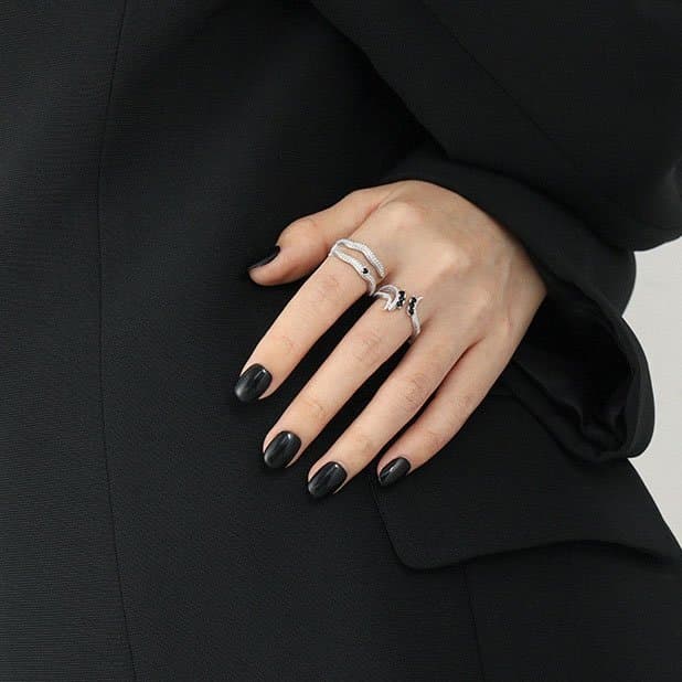 Doule Layers Squid 925 Sterling Silver Adjustable Ring