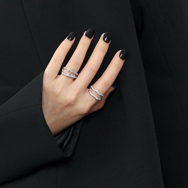 Doule Layers Squid 925 Sterling Silver Adjustable Ring
