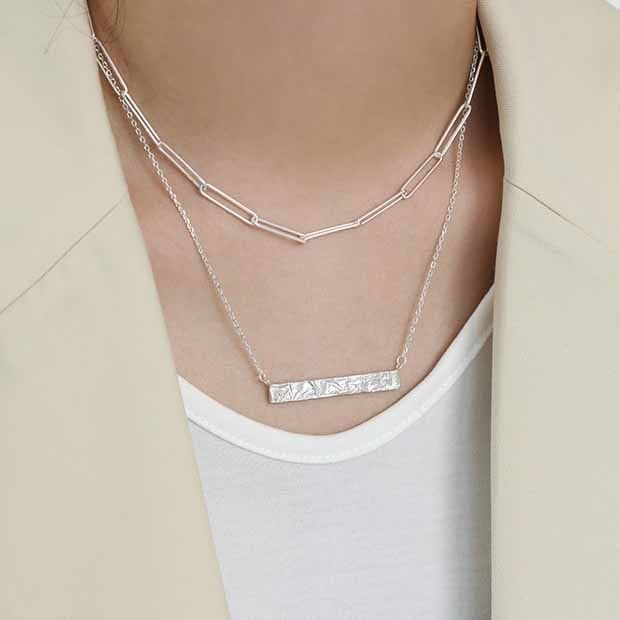 Hollow Chain 925 Sterling Silver Necklace