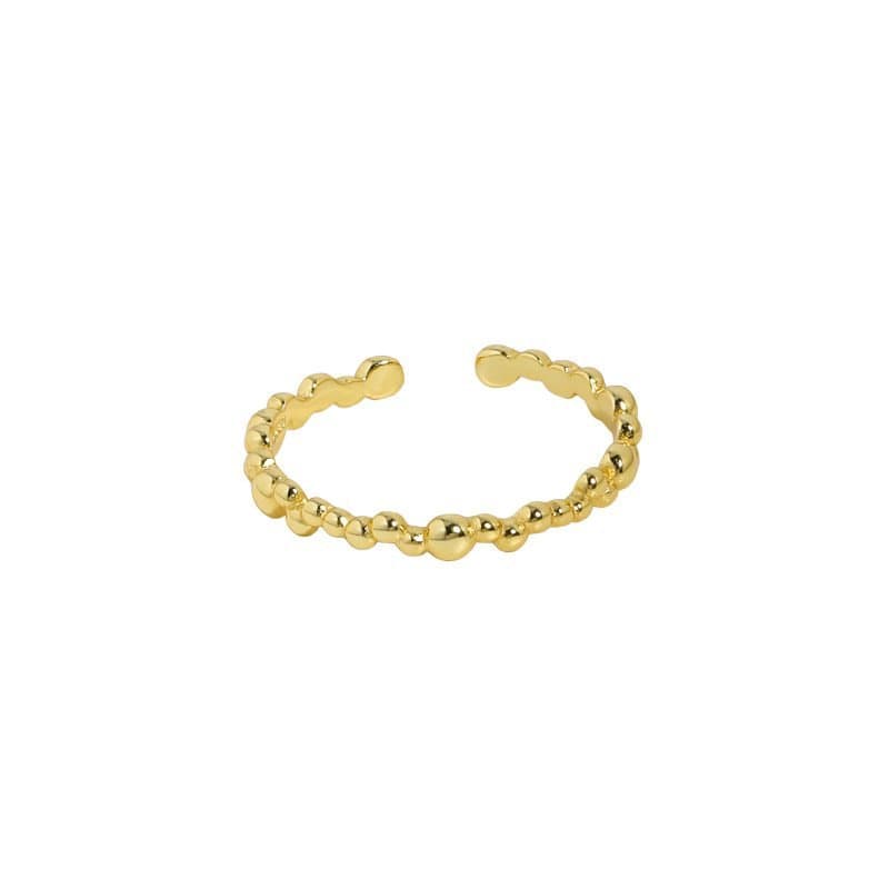 Bean Bubbles 925 Sterling Silver Adjustable Ring