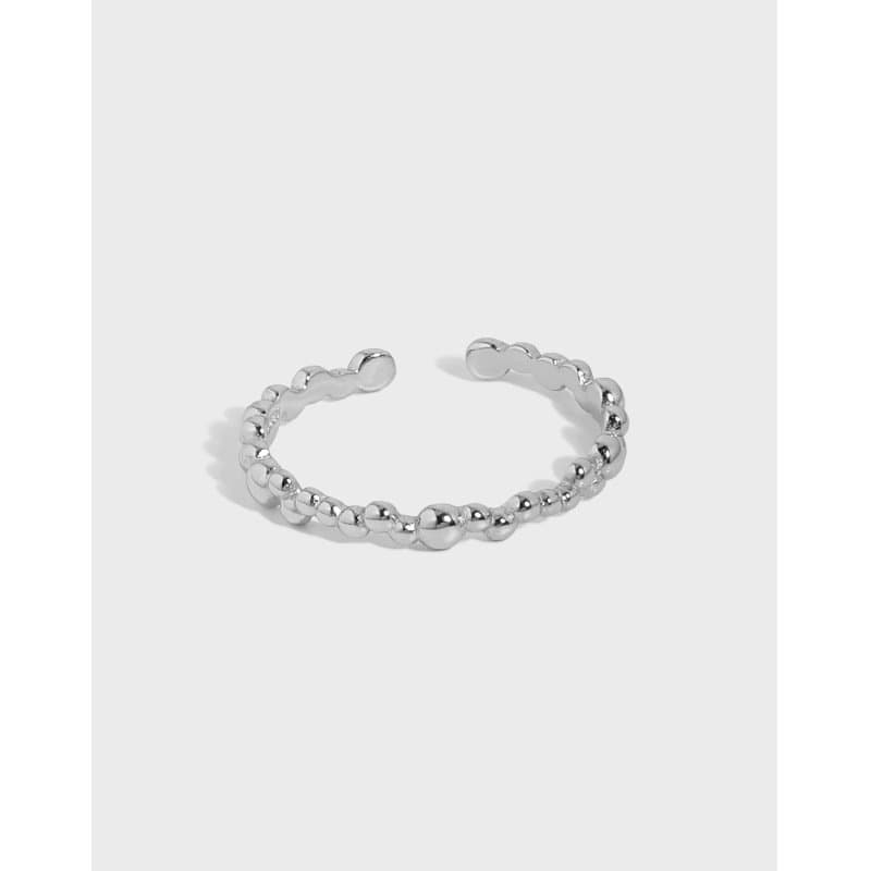 Bean Bubbles 925 Sterling Silver Adjustable Ring