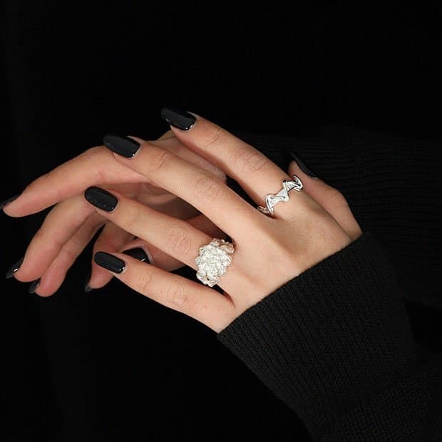 Double Layer Twisted Wave 925 Sterling Silver Adjustable Ring