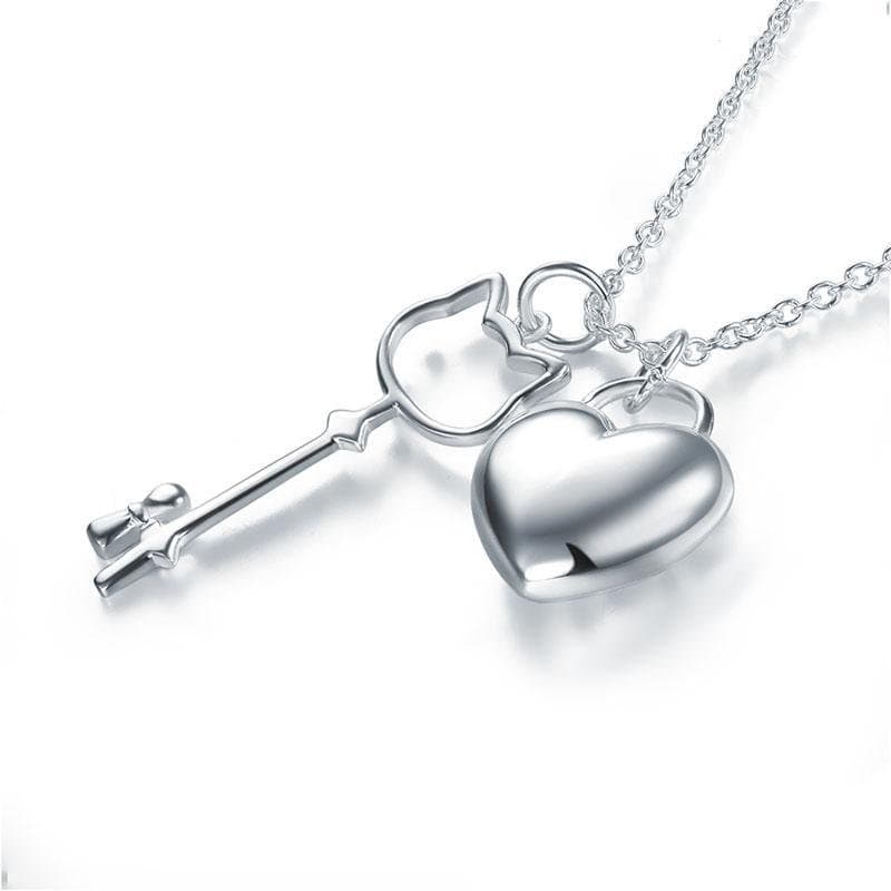 Kids Heart Key Pendant Necklace