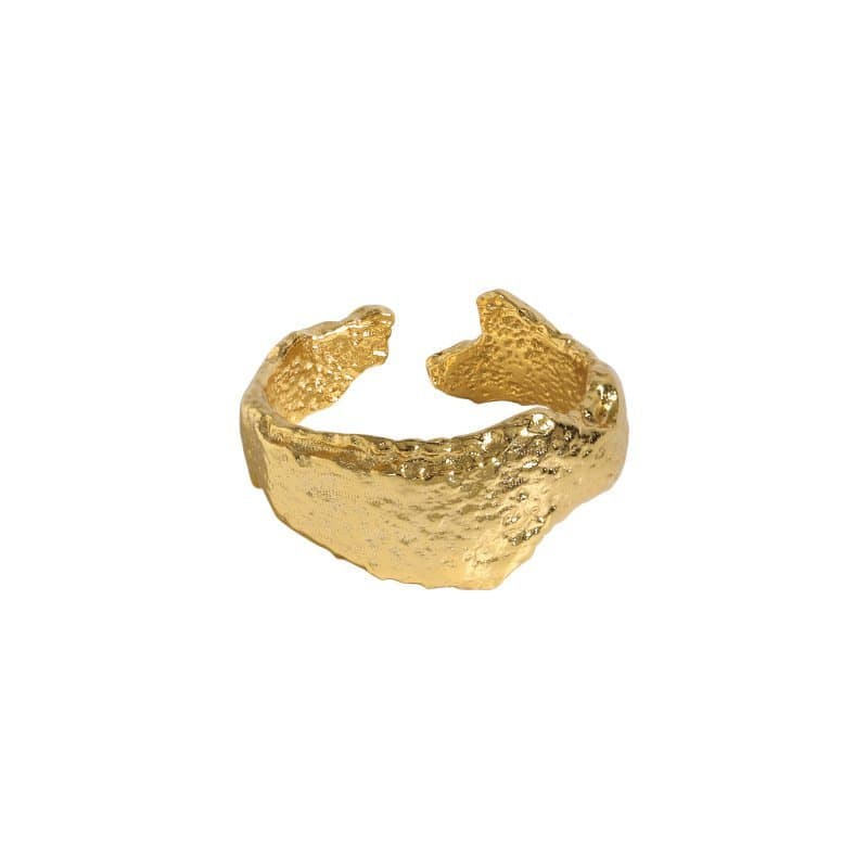 Irregular Pattern 925 Sterling Silver Adjustable Ring