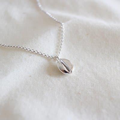 Coffee Bean 925 Sterling Silver Necklace