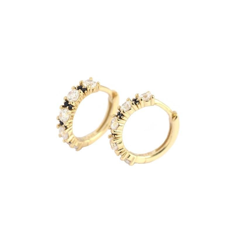 CZ Mini 925 Sterling Silver Huggie Hoop Earrings