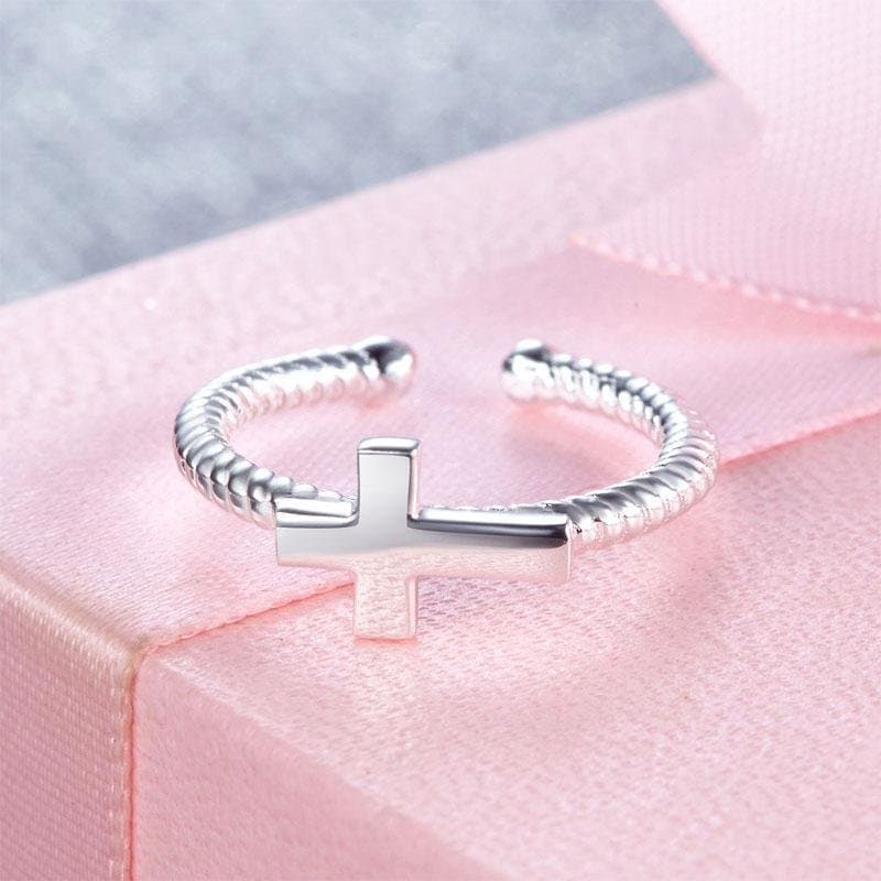 Kids Adjustable Girls Cross Ring