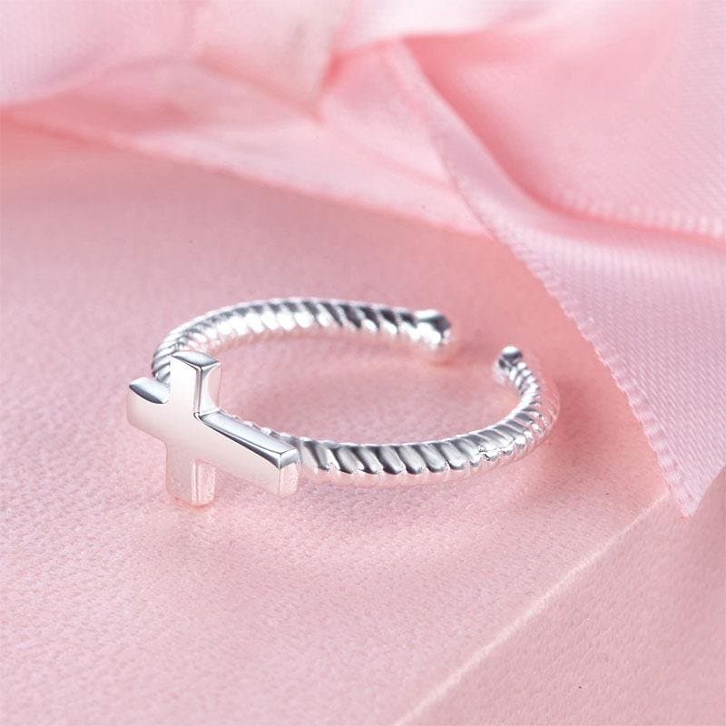 Kids Adjustable Girls Cross Ring