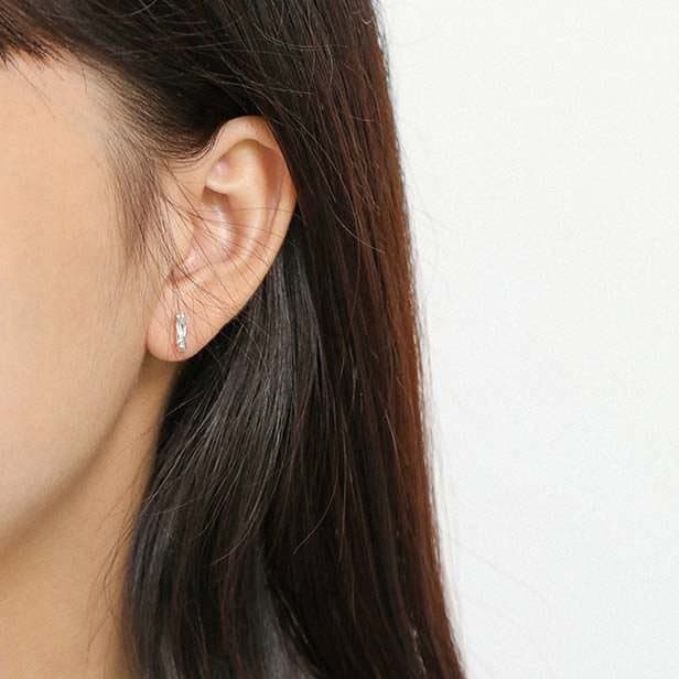 Irregular Tree Branch 925 Sterling Silver Stud Earrings