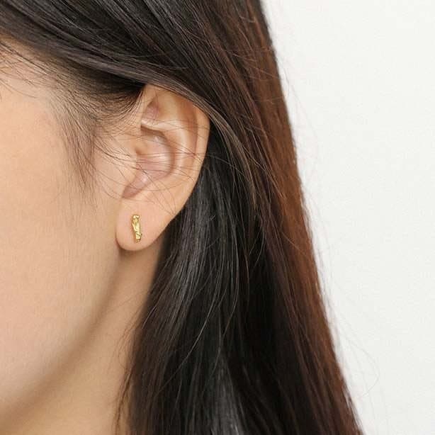 Irregular Tree Branch 925 Sterling Silver Stud Earrings