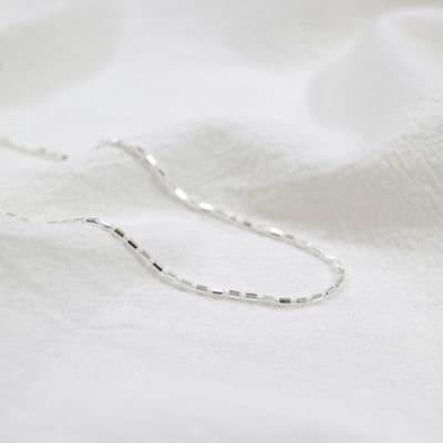 Geometric Irregular Tube 925 Sterling Silver Necklace