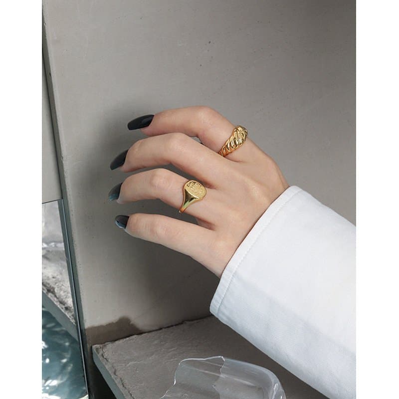 Twisted Wide 925 Sterling Silver Adjustable Ring