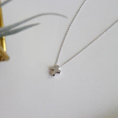 Mini Cross 925 Sterling Silver Necklace