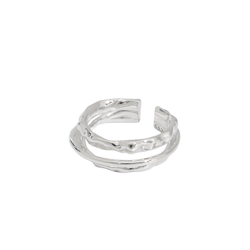Triple Layer 925 Sterling Silver Adjustable Ring