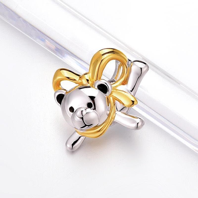 Lovely Bear Pendant Necklace 925 Sterling Silve