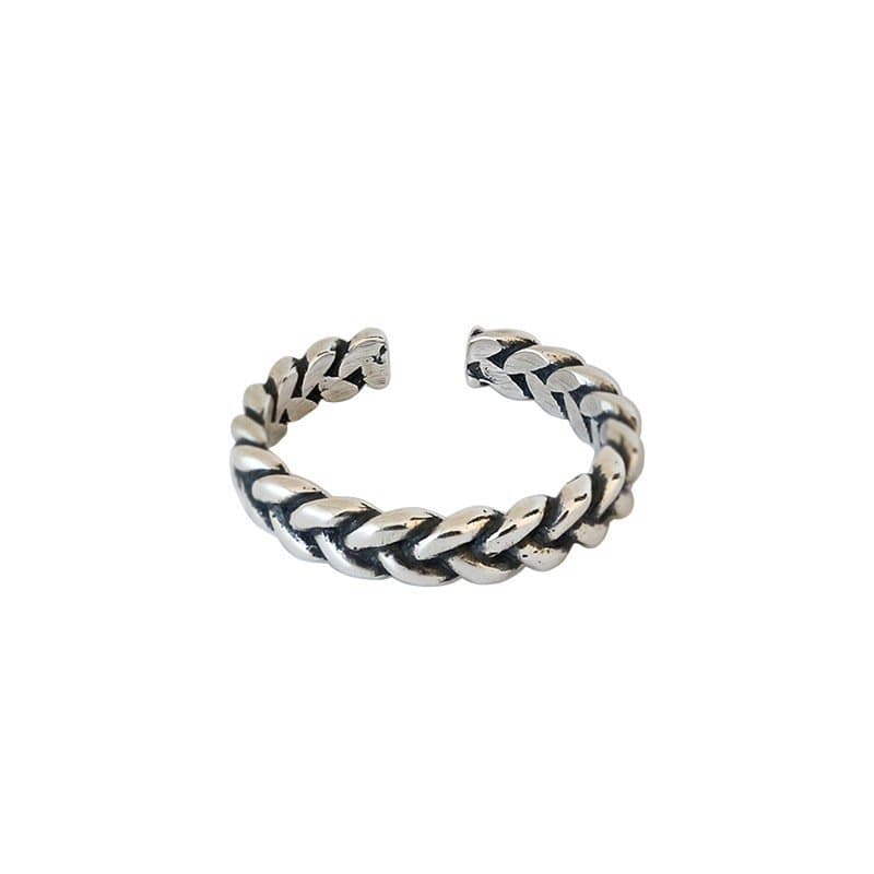 Vintage Twist 925 Sterling Silver Adjustable Ring