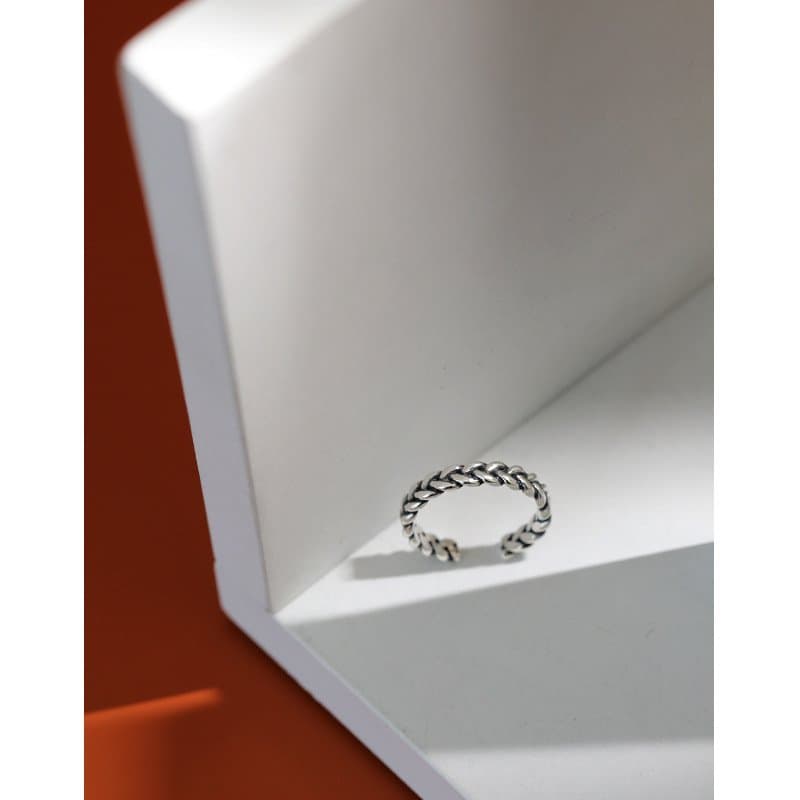 Vintage Twist 925 Sterling Silver Adjustable Ring
