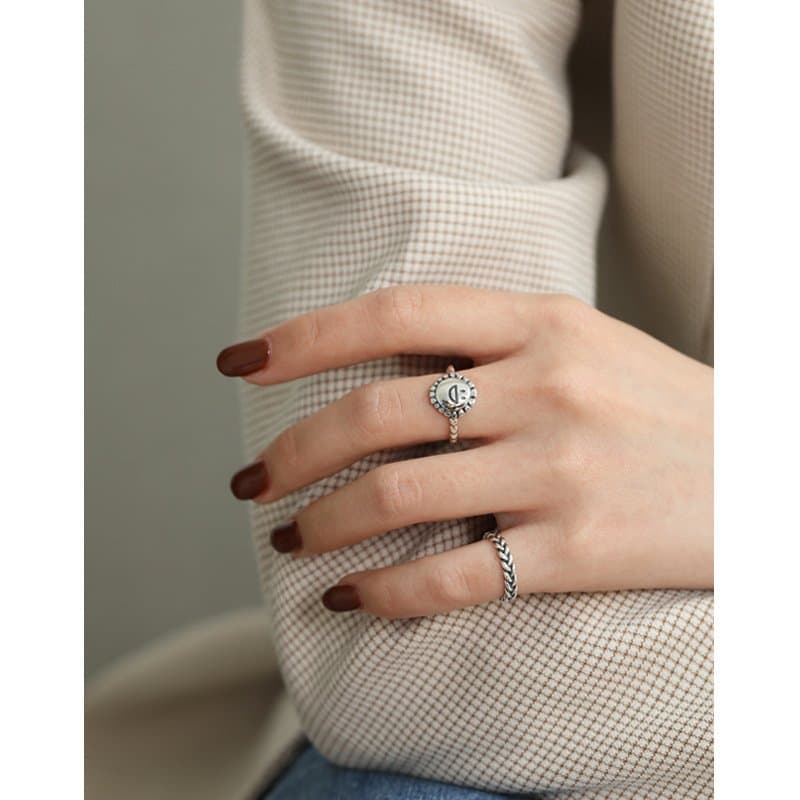 Vintage Twist 925 Sterling Silver Adjustable Ring