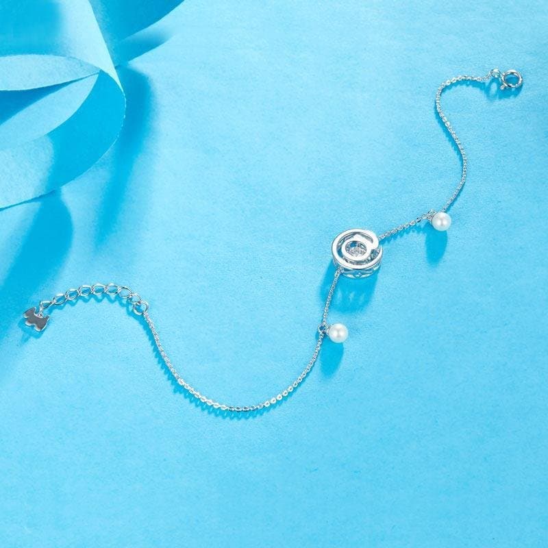 Moissanite Diamond Fresh Water Pearls Dancing Stone Bracelet