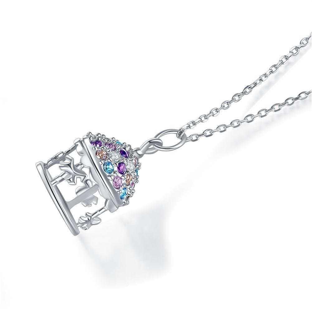 Multi-Color Merry-Go-Round Pendant Necklace