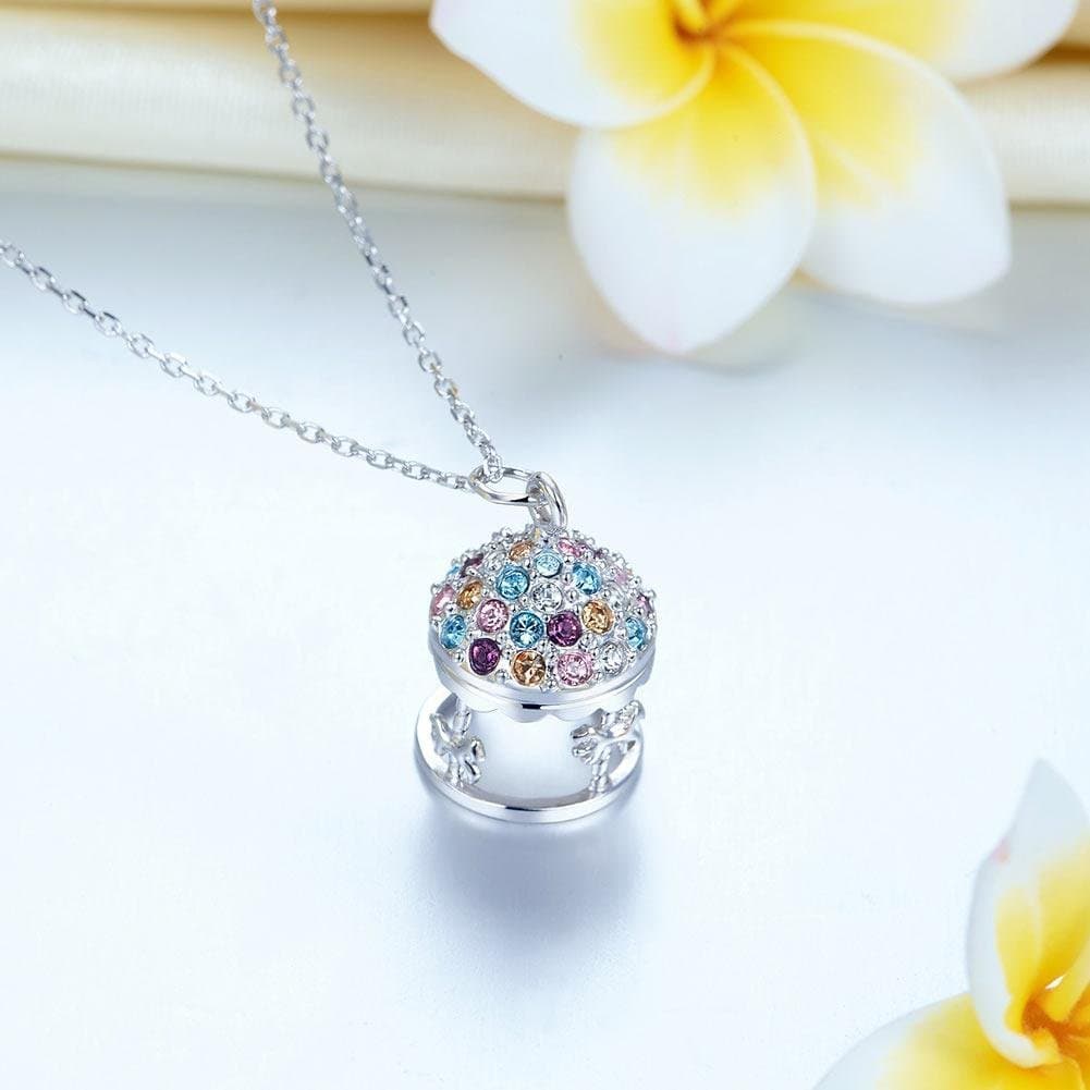 Multi-Color Merry-Go-Round Pendant Necklace
