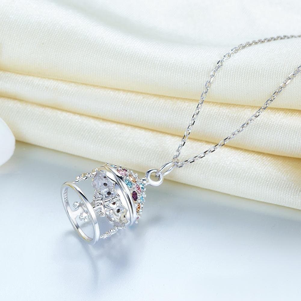 Multi-Color Merry-Go-Round Pendant Necklace