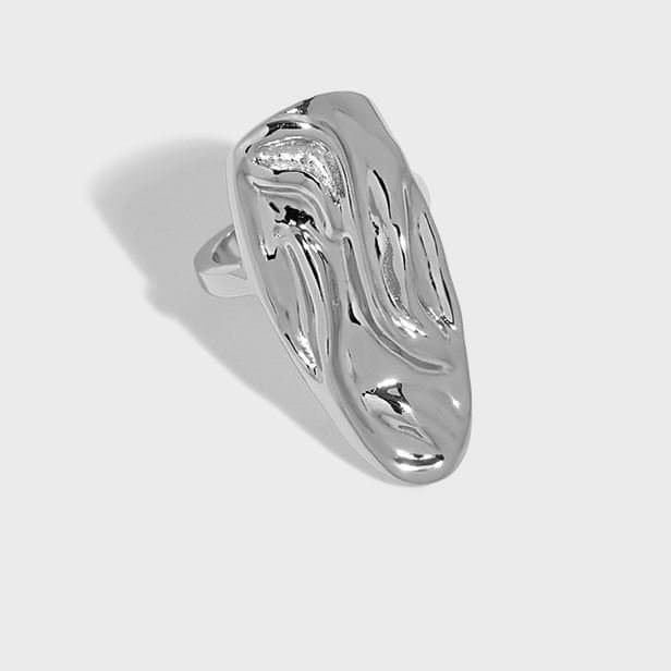 Nail 925 Sterling Silver Adjustable Ring