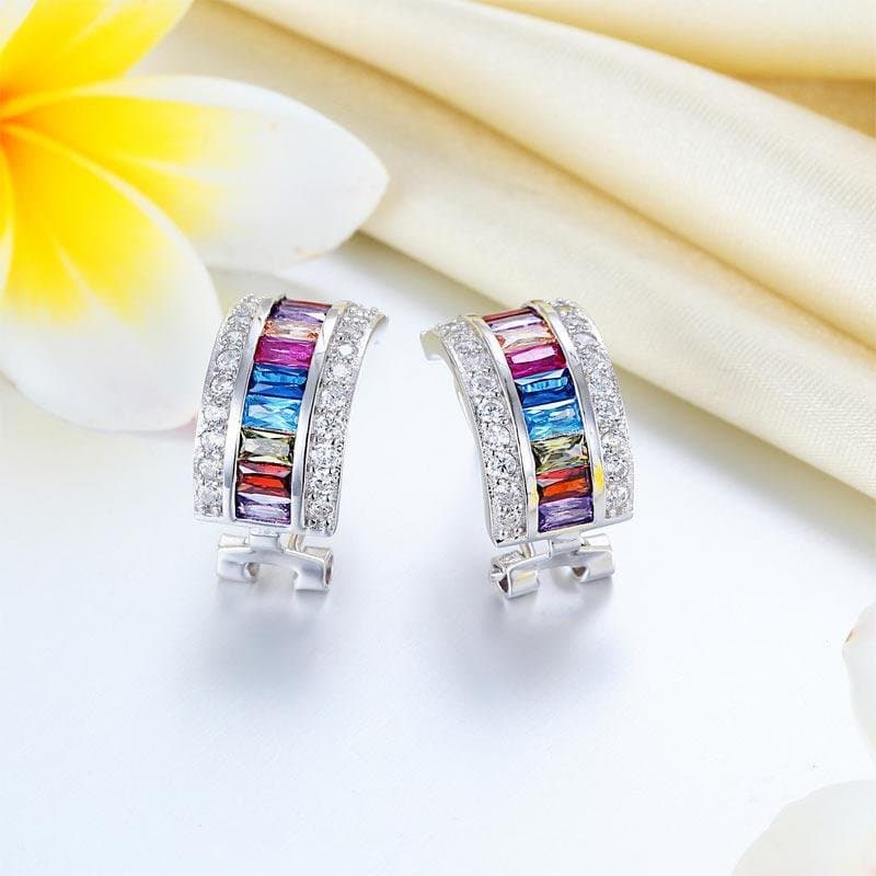 Multi-Color Stones Earrings