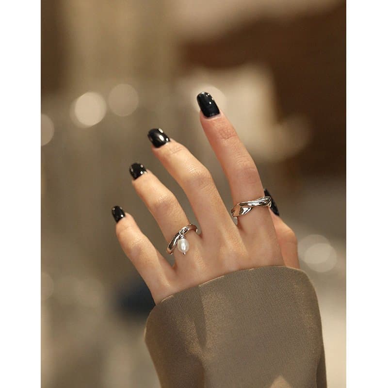 Oval Natural Pearl 925 Sterling Silver Adjustable Ring
