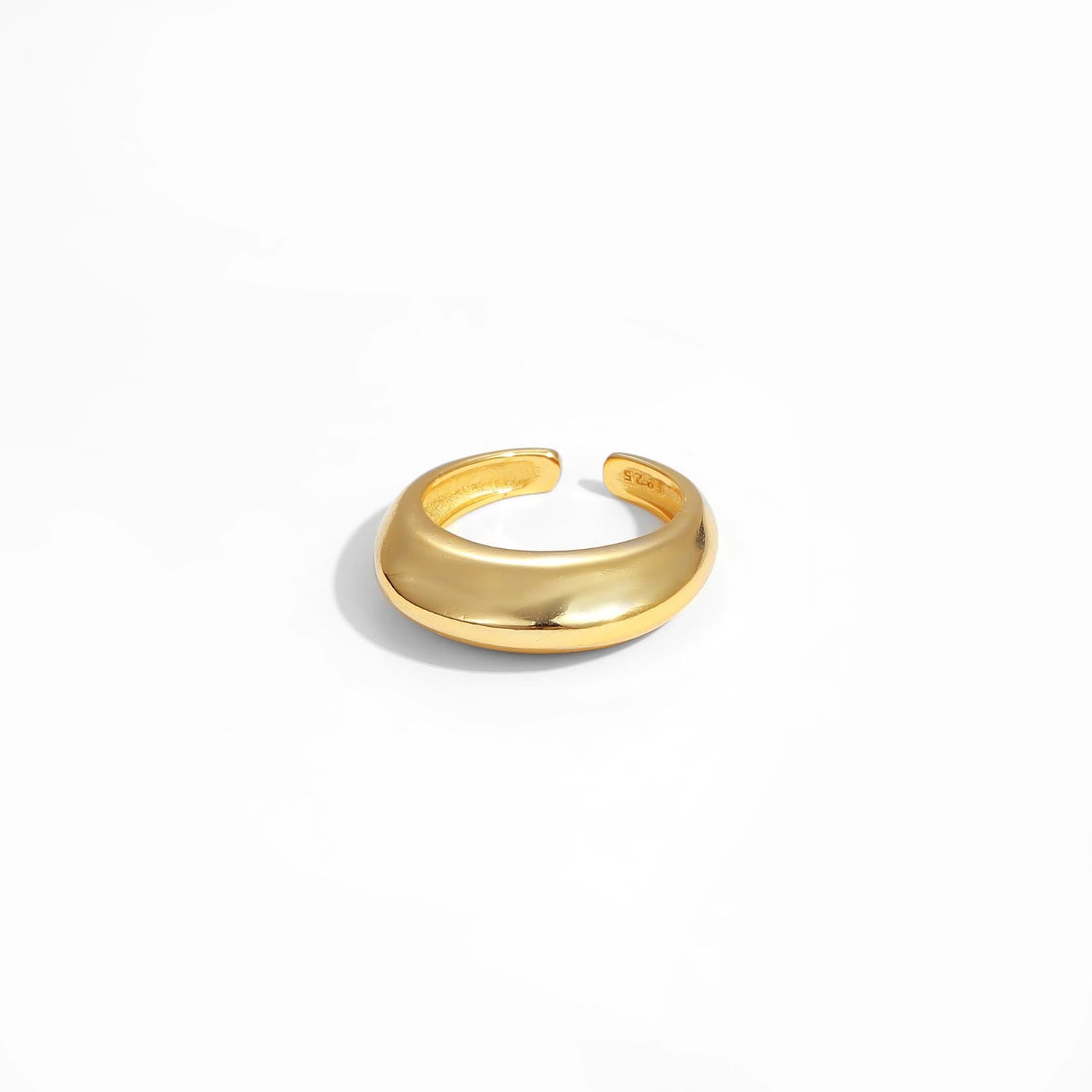 Geometric Airship 925 Sterling Silver Adjustable Ring