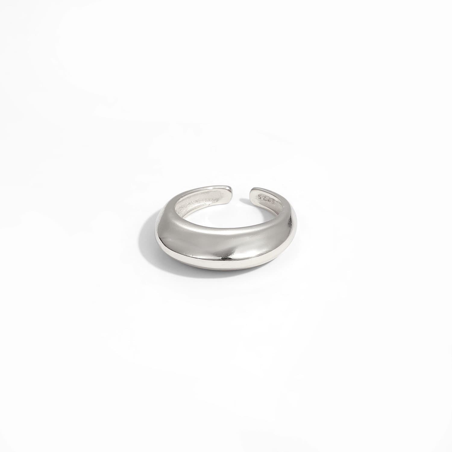 Geometric Airship 925 Sterling Silver Adjustable Ring