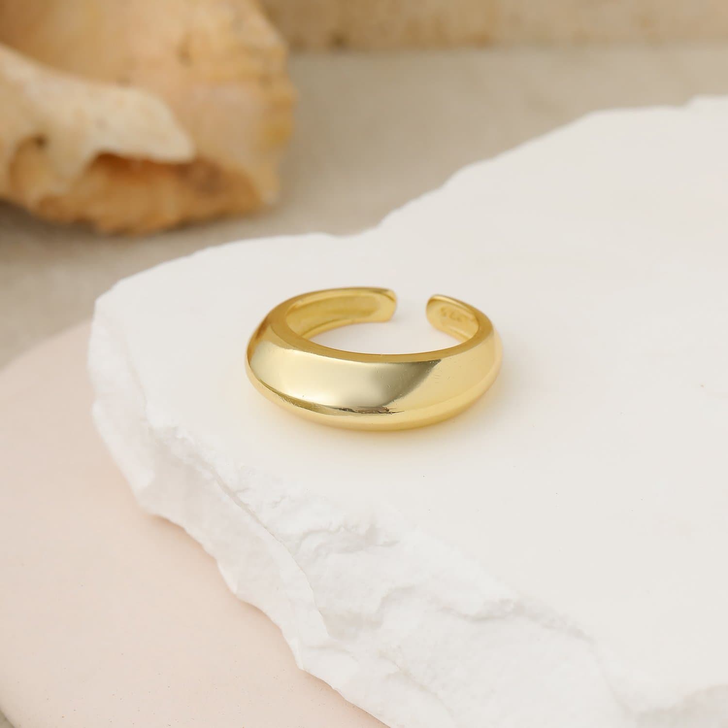 Geometric Airship 925 Sterling Silver Adjustable Ring