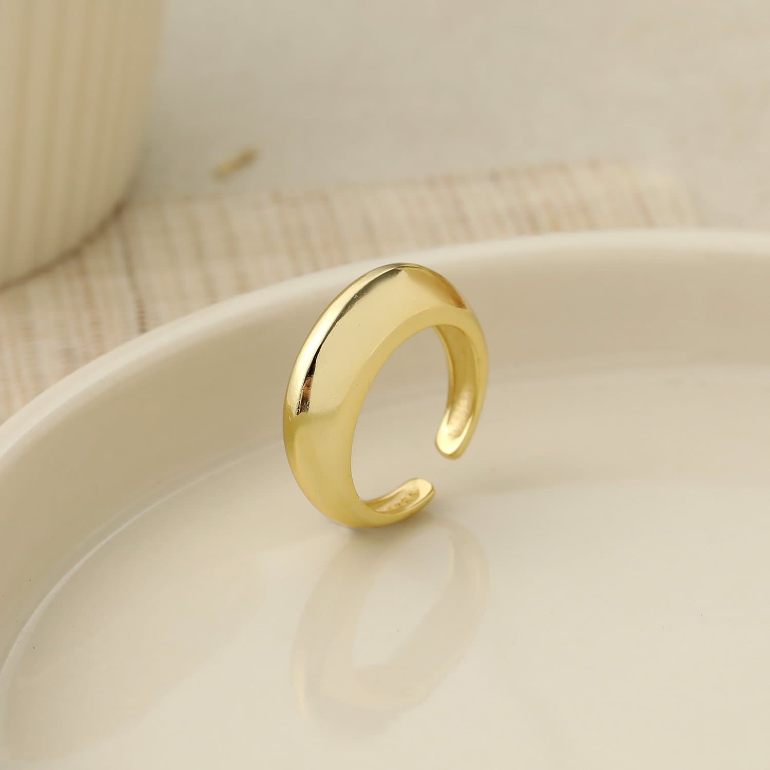 Geometric Airship 925 Sterling Silver Adjustable Ring