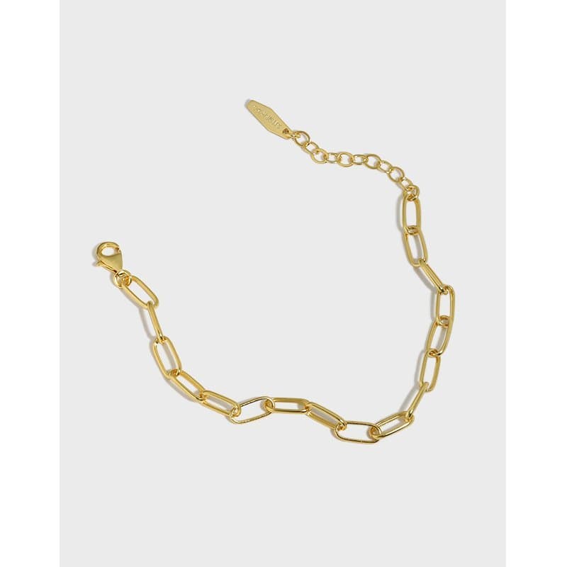 Classic Hollow Chain 925 Sterling Silver Bracelet