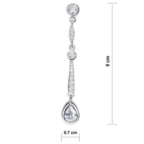 Pear Cut Created Diamond Dangle Earrings