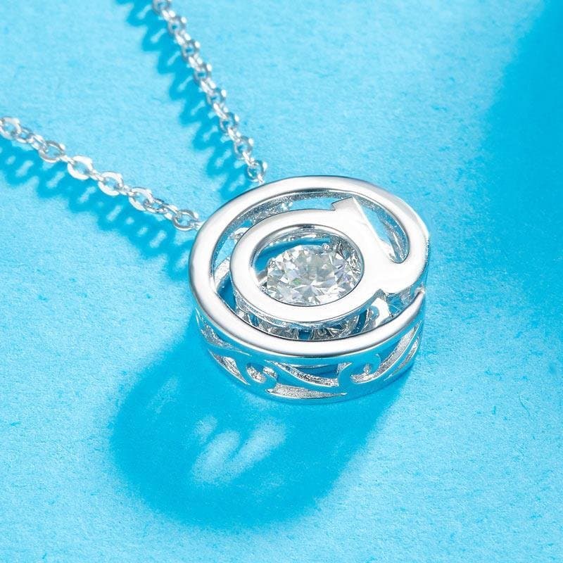 Pendant Moissanite Diamond Dancing Stone Necklace