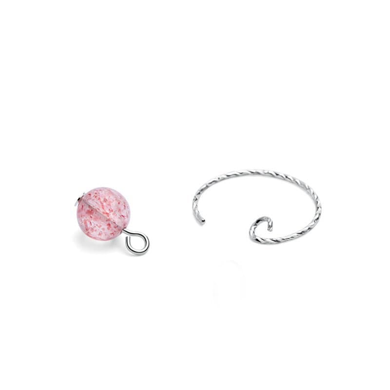 Twisted Circle 925 Sterling Silver Earring Hooks