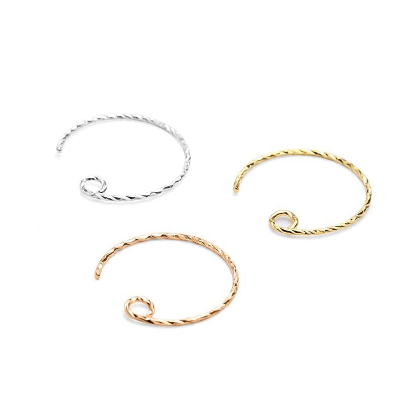 Twisted Circle 925 Sterling Silver Earring Hooks