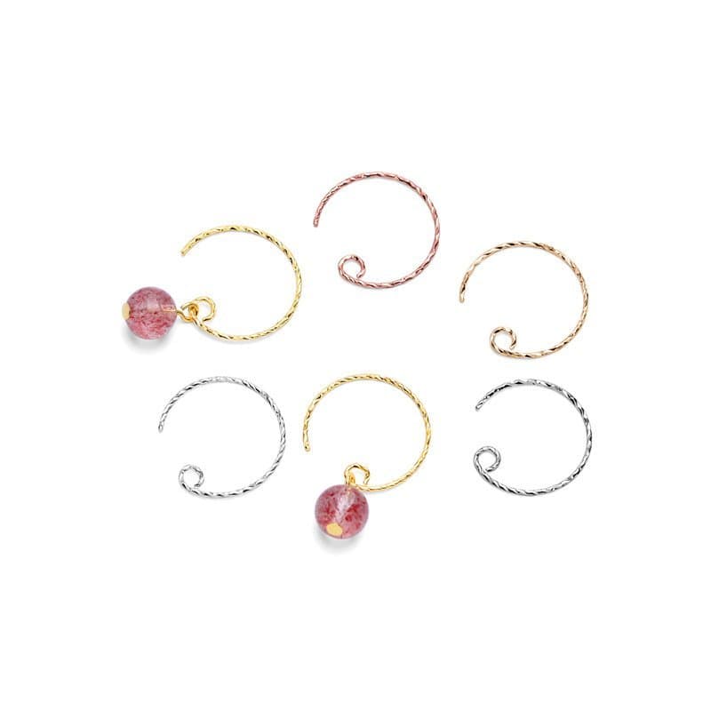 Twisted Circle 925 Sterling Silver Earring Hooks