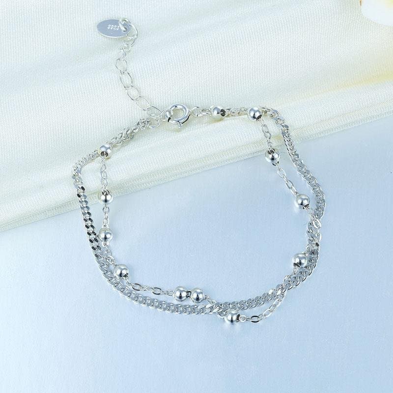 Solid 925 Sterling Silver Bracelet Dangle Ball