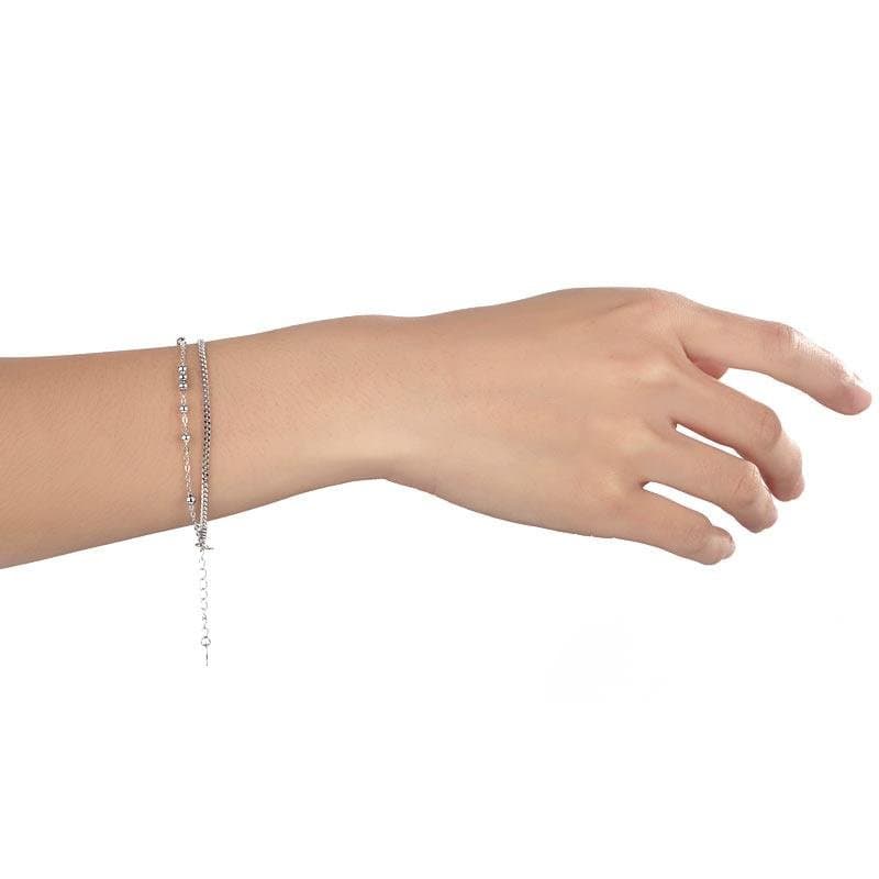 Solid 925 Sterling Silver Bracelet Dangle Ball