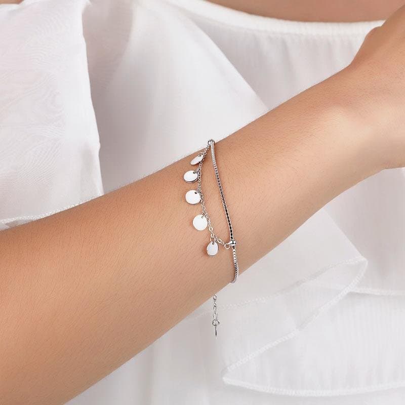 Solid 925 Sterling Silver Bracelet Dangle