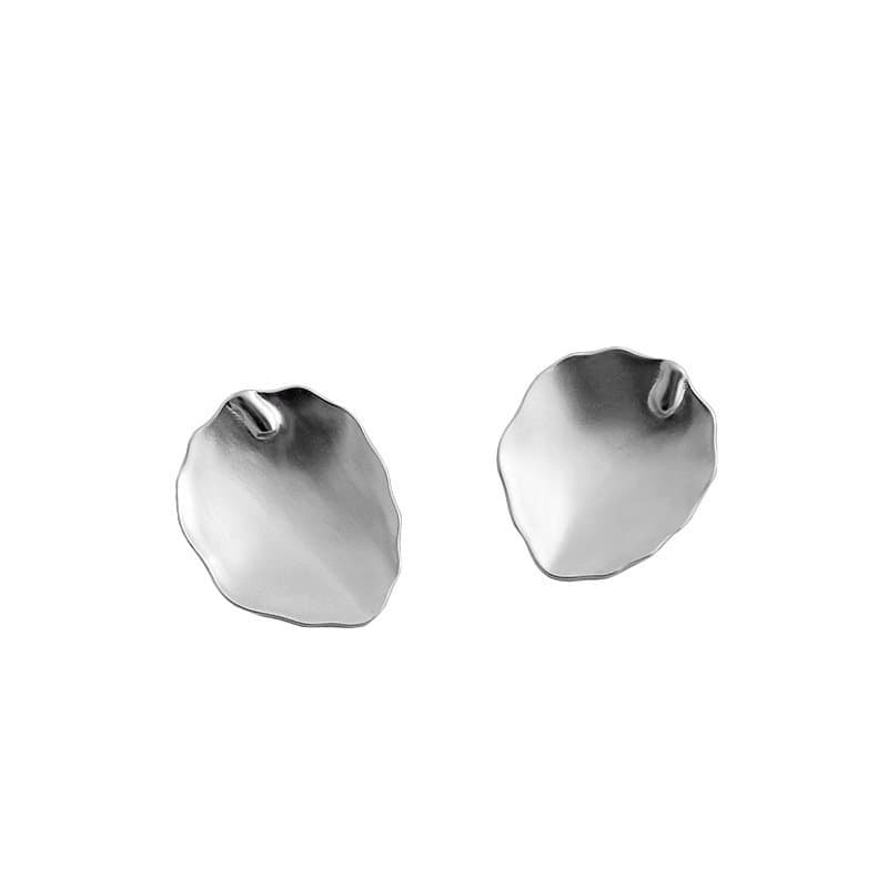 Oval Leaves 925 Sterling Silver Stud Earrings